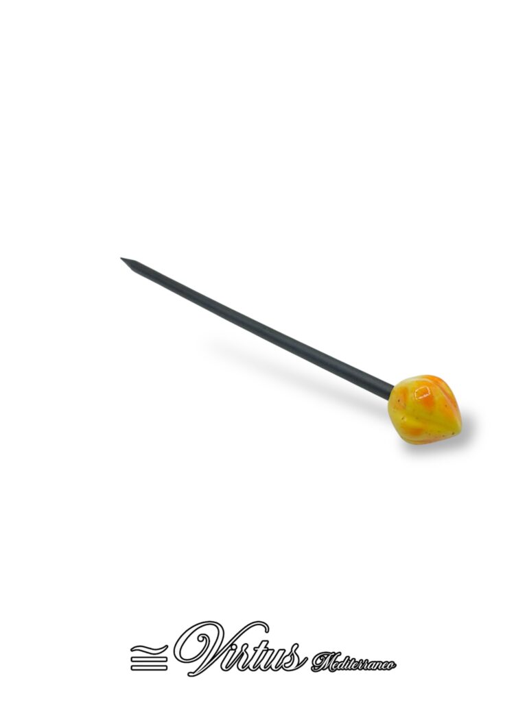 Fermaglio per Capelli Giallo Virtus Mediterraneo: Ceramica e Oro