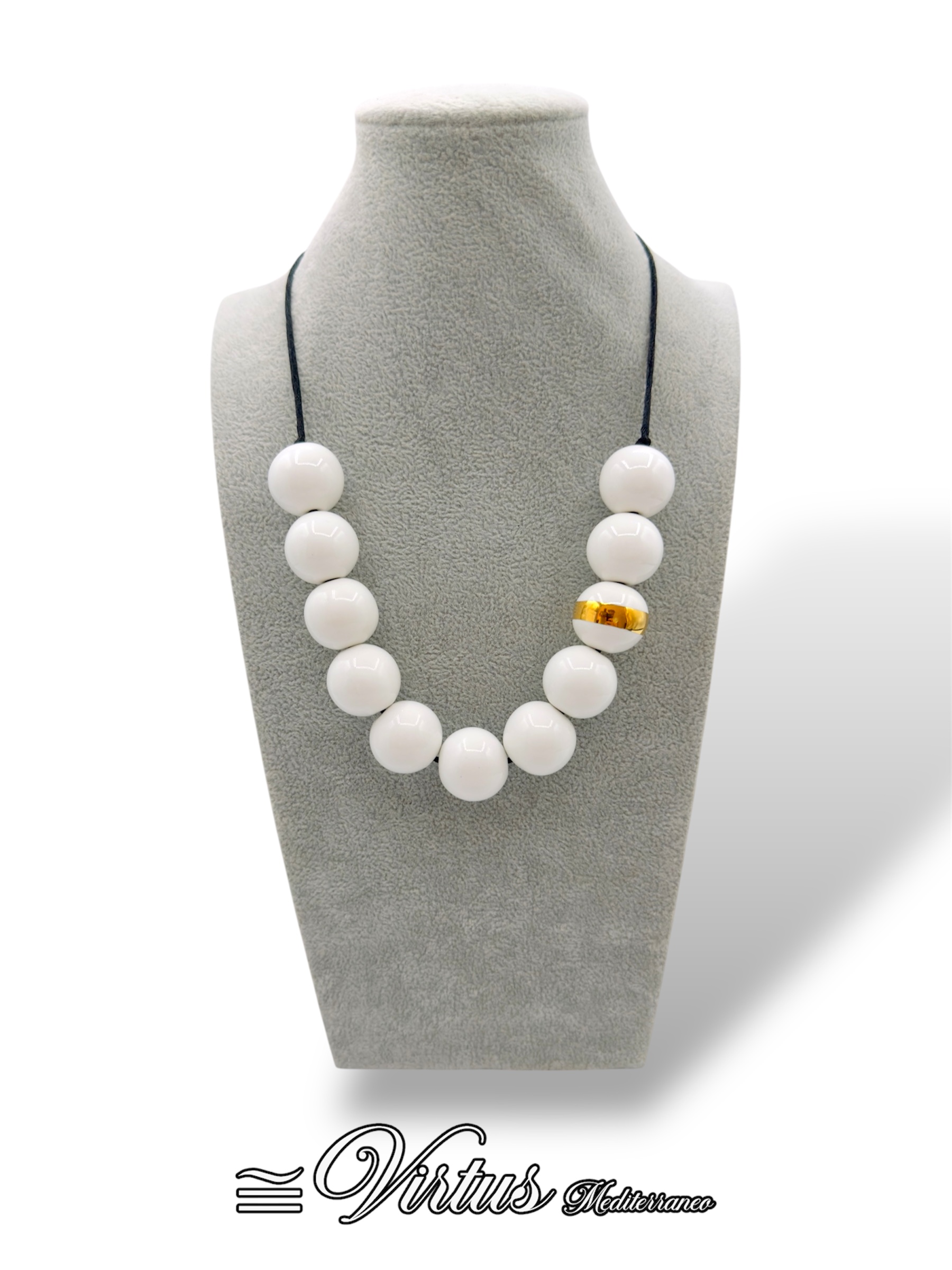 Collana a sfere decorata in oro Multi colore