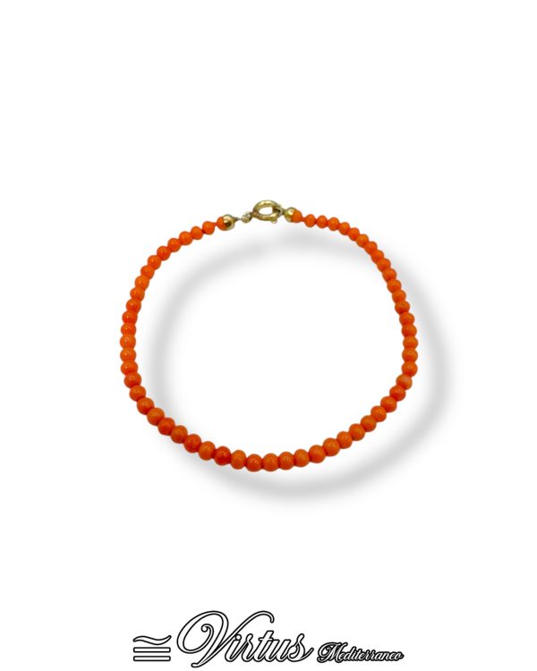 Bracciale Corallo Sciacca Sferico Virtus Mediterraneo: Eleganza Artigianale