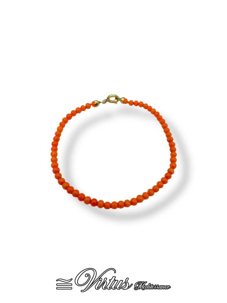 Bracciale Corallo Sciacca Sferico Virtus Mediterraneo: Eleganza Artigianale
