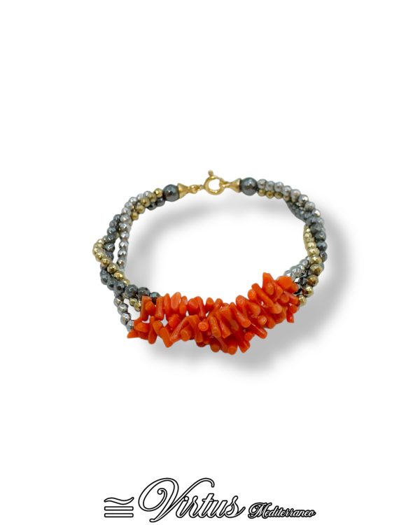Bracciale Corallo Sciacca Virtus Mediterraneo: Eleganza Tridimensionale