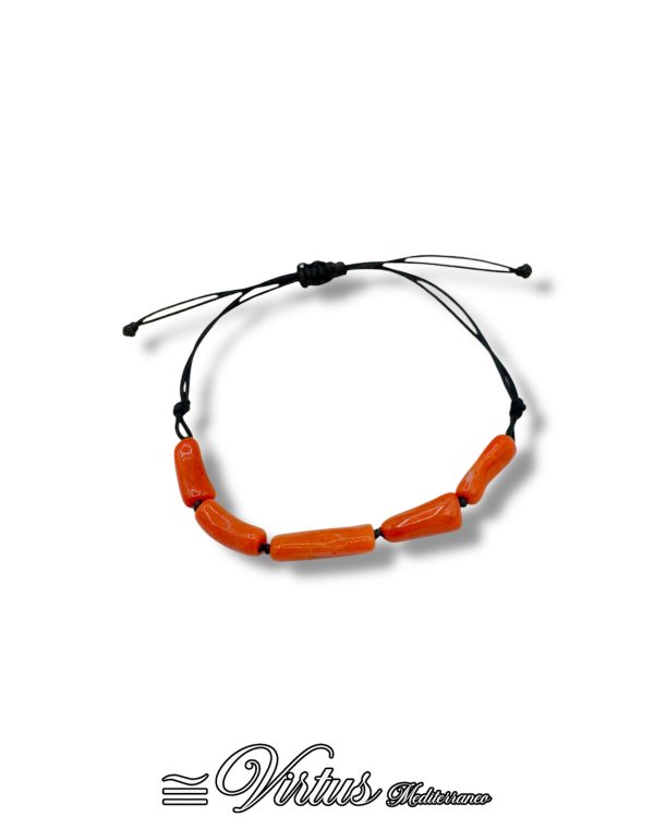 Bracciale Virtus Mediterraneo: Corallo Sciacca Artigianale, Eleganza a Portata di Mano