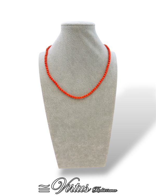 Collana artigianale corallo Sciacca corta