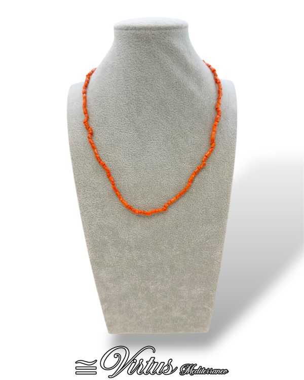 Collana Corallo Sciacca Irregolare Virtus Mediterraneo: Eleganza Artigianale