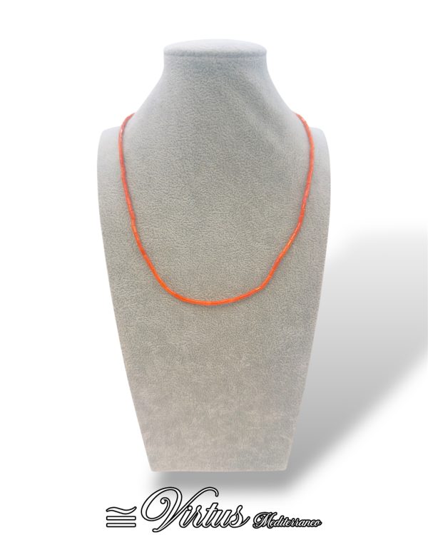 Collana Virtus Mediterraneo: Corallo Sciacca Artigianale e Argento 925