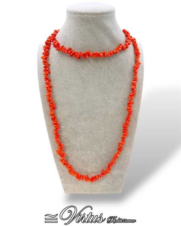 Collana Lunga Artigianale Corallo Sciacca Virtus Mediterraneo