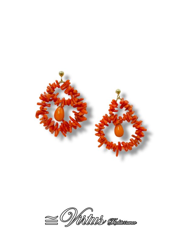 Orecchini Corallo Sciacca Virtus Mediterraneo: Eleganza Artigianale