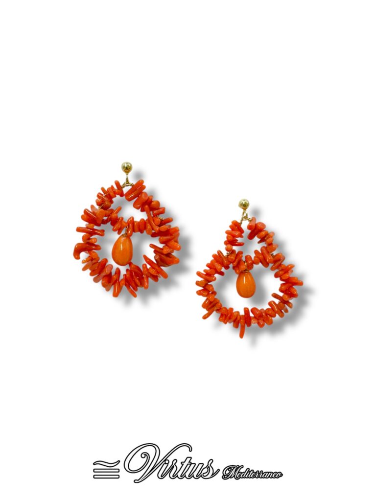 Orecchini Corallo Sciacca Virtus Mediterraneo: Eleganza Artigianale