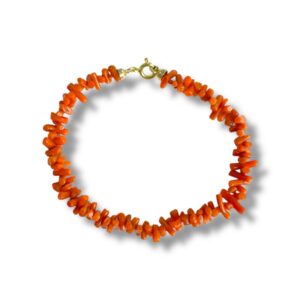Bracciale corallo Sciacca a cannette irregolari