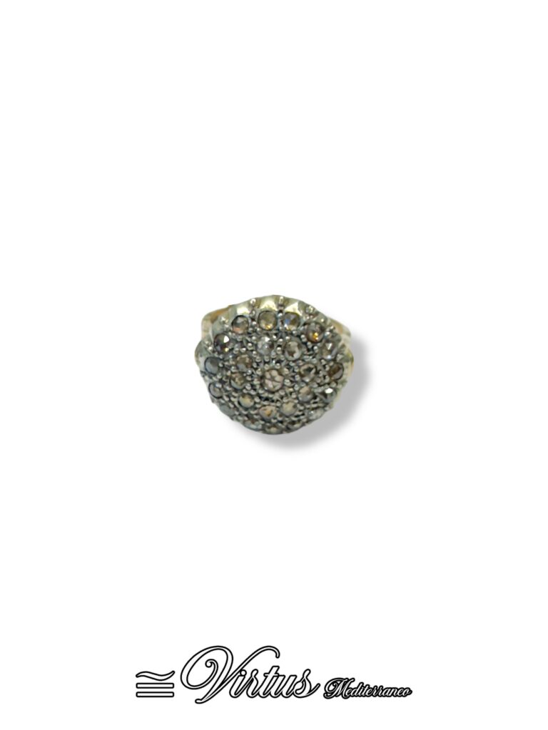 Anello artigianale toppa siciliana in oro