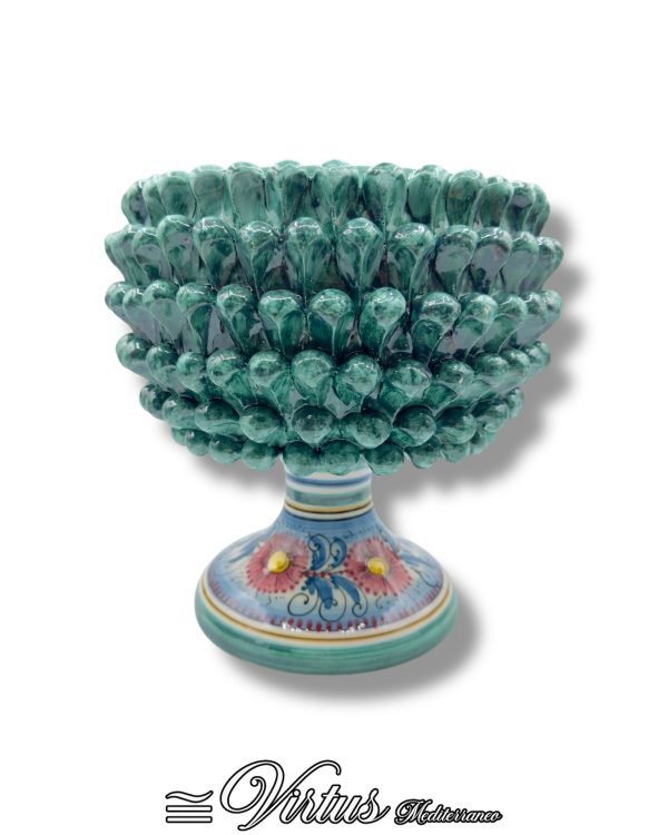 Virtus Mediterraneo: Pigna Grande Verde Artigianale in Ceramica