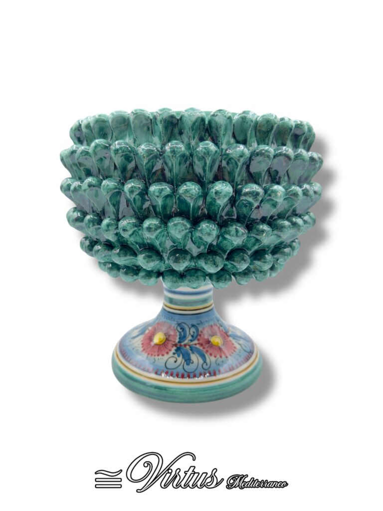 Virtus Mediterraneo: Pigna Grande Verde Artigianale in Ceramica