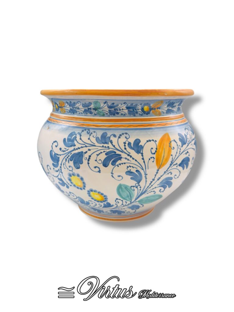 Virtus Mediterraneo: Vaso in Ceramica Multicolore Grande, Arte Preziosa