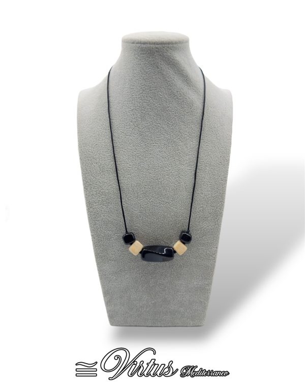 Collana Uomo Torciglioni Virtus Mediterraneo: Ceramica e Acciaio