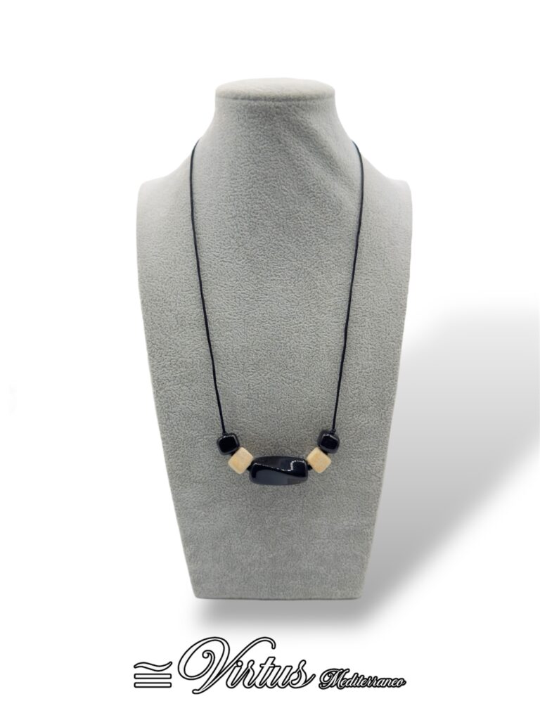 Collana Uomo Torciglioni Virtus Mediterraneo: Ceramica e Acciaio