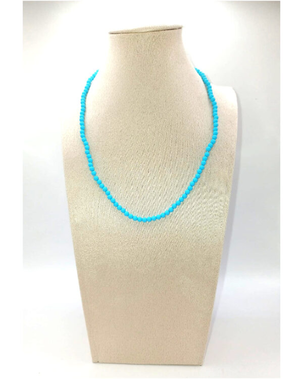 Collana a sfere in Pasta Turchese con chiusura in argento 925