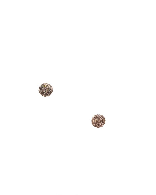 Orecchini artigianali toppa siciliana in oro e diamanti